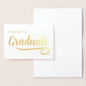 Carte Dorée Un mot du diplômé Gold (Affichage)