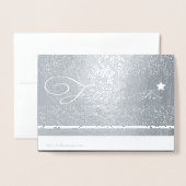 Carte Dorée Un Souhait De Noël Argent Sur Une Étoile (Derrière avec enveloppe)