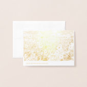 Carte Dorée Un tournesol (Derrière avec enveloppe)