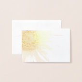 Carte Dorée Un tournesol (Devant avec enveloppe)