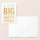 Carte Dorée Un très grand anniversaire heureux moderne (Affichage)