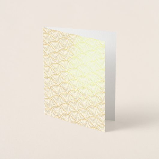 Carte Dorée Vague japonaise rouge (Devant)