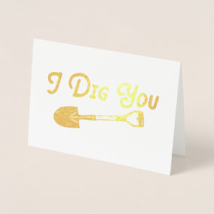 Carte Dorée Valentin Je Vous Creuse