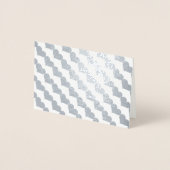 Carte Dorée Valentines Day Hearts Motif en Silver Foil (Devant)