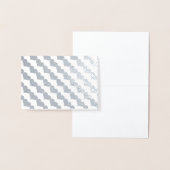 Carte Dorée Valentines Day Hearts Motif en Silver Foil (Affichage)