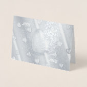 Carte Dorée Valentine's Love Yummy Hearts, Ajouter photo et Ci (Devant)