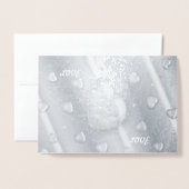 Carte Dorée Valentine's Love Yummy Hearts, Ajouter photo et Ci (Devant avec enveloppe)