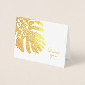 Carte Dorée Végétation tropicale Hawaii Monstera Merci feuille (Devant)