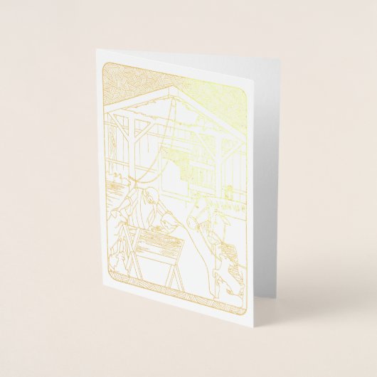 Carte Dorée Venez L'Adorer (Devant)