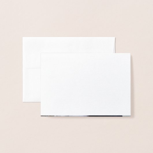 Carte Dorée Véritable Argent Papillon Mariage photo Merci (Derrière avec enveloppe)