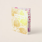 Carte Dorée Véritable fausse couche d'or florale d'huile (Devant)