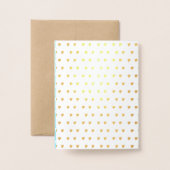 Carte Dorée Véritable Gold Foil Hearts Baby showers Bénédictio (Derrière avec enveloppe)