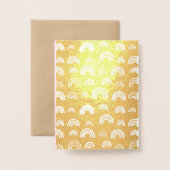 Carte Dorée Véritable Gold Foil Rainbow Baby Girl Douche Bless (Derrière avec enveloppe)