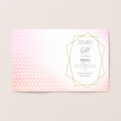 Carte Dorée Véritable Gold Foil Rainbow Baby Girl Douche Bless (Intérieur)