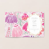 Carte Dorée Véritable huile d'or Baby shower Floral Bénédictio (Intérieur)