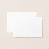 Carte Dorée VÉRITABLE Mariage de MERCI d'or | avec photo (Derrière avec enveloppe)