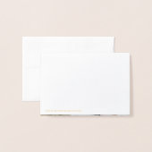 Carte Dorée VÉRITABLE Mariage de MERCI d'or | avec photo (Derrière avec enveloppe)