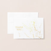 Carte Dorée VÉRITABLE Mariage de MERCI d'or | avec photo (Devant avec enveloppe)