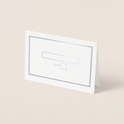 Carte Dorée Véritable Mariage en argent blanc en métal (Devant)