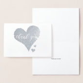 Carte Dorée Véritable Merci métallique Coeur de script (Affichage)