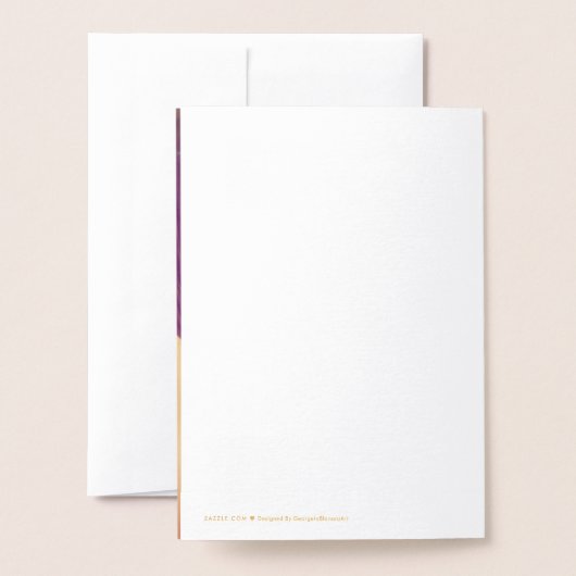 Carte Dorée Véritable or Joyeux voeux de Noël Photo personnali (Derrière avec enveloppe)