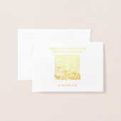 Carte Dorée Verres de vin d'or raisins élégant vignoble (Devant avec enveloppe)