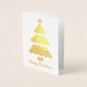 Carte Dorée Verset Bible Arbre de Noël (Devant)