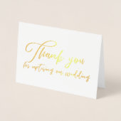 Carte Dorée Vidéographe mariage Merci (Devant)