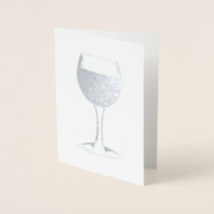 Carte Dorée Vin métallique Dégustation Verre Boire Vin Lover