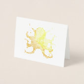 Carte Dorée Vintage Haeckel Octopus (Devant)