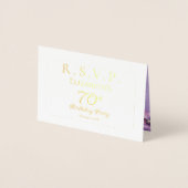 Carte Dorée Violettes violettes violettes élégantes Floral Ann (Devant)