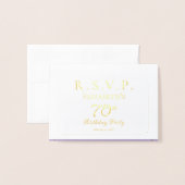 Carte Dorée Violettes violettes violettes élégantes Floral Ann (Devant avec enveloppe)