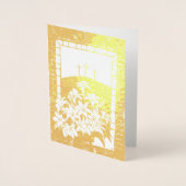 Carte Dorée Vœu de Pâques "Amour plus grand" Jean 15:13 (Devant)