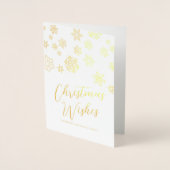 Carte Dorée Vœux de Noël Or (Devant)