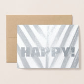 Carte Dorée Voeux heureux (Devant avec enveloppe)