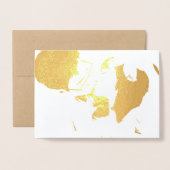 Carte Dorée Votre photo dans Véritable Gold Foil Mariage Invit (Devant avec enveloppe)