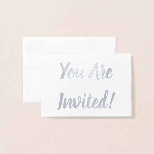 Carte Dorée Vous Êtes Invités ! (Devant avec enveloppe)