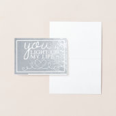Carte Dorée Vous Illuminez Ma Vie Sur Argent (Affichage)