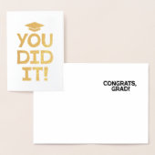 Carte Dorée Vous l'avez fait graduation félicitations hardi ty (Affichage)