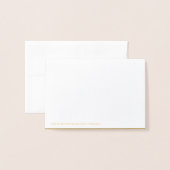 Carte Dorée VRAI Gold Foil AMOUR & MERCI Mariage | avec photo (Derrière avec enveloppe)