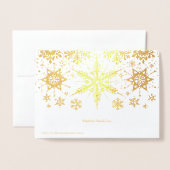 Carte Dorée VRAI Pneus à huile d'or Happy Holidays Card (Derrière avec enveloppe)
