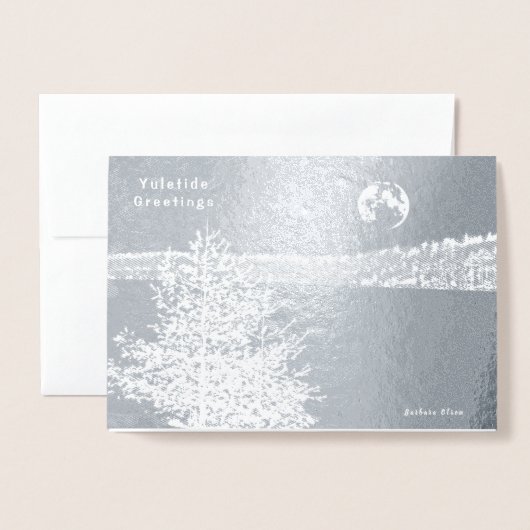 Carte Dorée Walden Pond : Salutations à Yuletide- (Devant avec enveloppe)