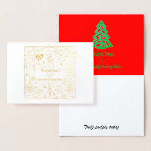 Carte Dorée Wesołych Świąt i Szczęśliwego Nowego Roku