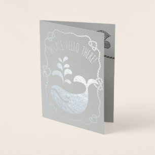 Carte Dorée Whale Hello There Funny Nautical Pun Toutes Les Oc