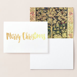 Carte Dorée William Morris Arbre De Vie Vintage Pré-Raphaélite