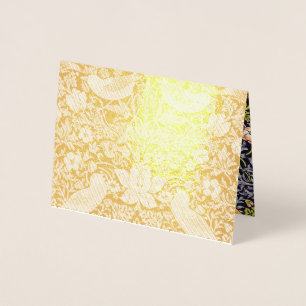 Carte Dorée William Morris Strawberry Thief Floral Art nouveau