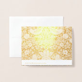 Carte Dorée William Morris Strawberry Thief Floral Art nouveau (Derrière avec enveloppe)