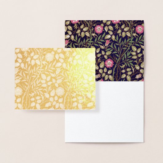 Carte Dorée William Morris Sweet Briar Art Nouveau Floral (Affichage)