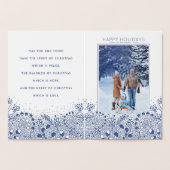 Carte Dorée Winter Wonderland Noël et vacances Photo (Intérieur)