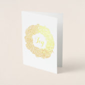 Carte Dorée Wreath de Noël (Devant)